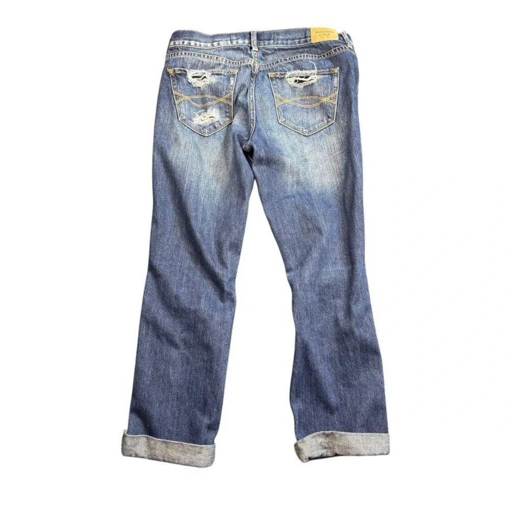 Abercrombie & Fitch Jeans Womens Size 6 Blue Jean Distressed New York - Picture 2 of 8